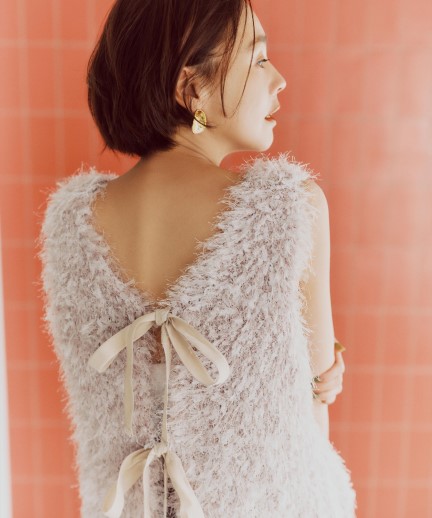 アルページュストーリー　完売品　定価以下フリルワンピース　匿名配送 RibbonToeShoseレースアップフリルワンピース - Ank Rouge(アン