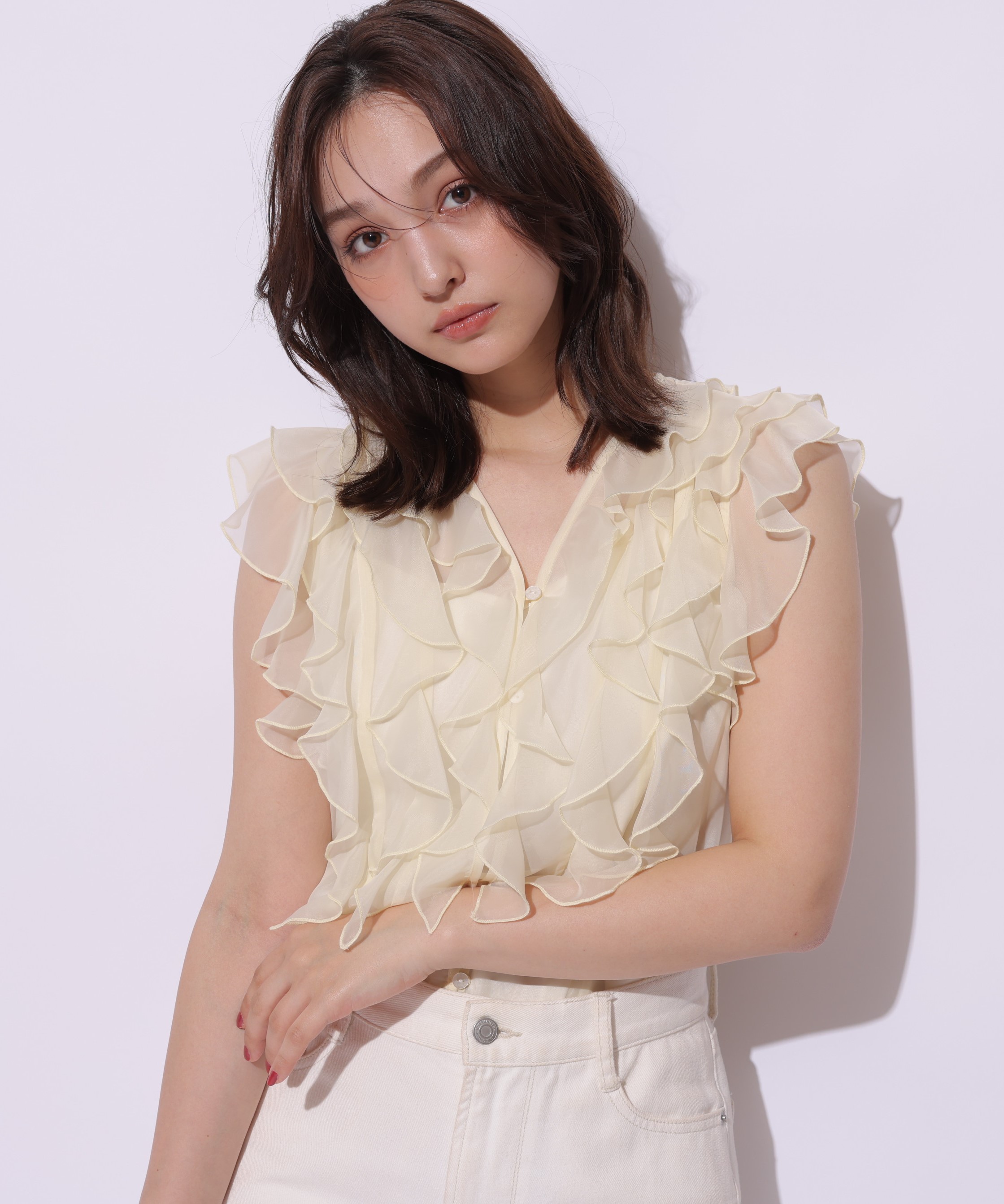 Arpege story アルページュストーリー　フェザーチュール チュールプルオーバー | シャツ・ブラウス | Arpege story