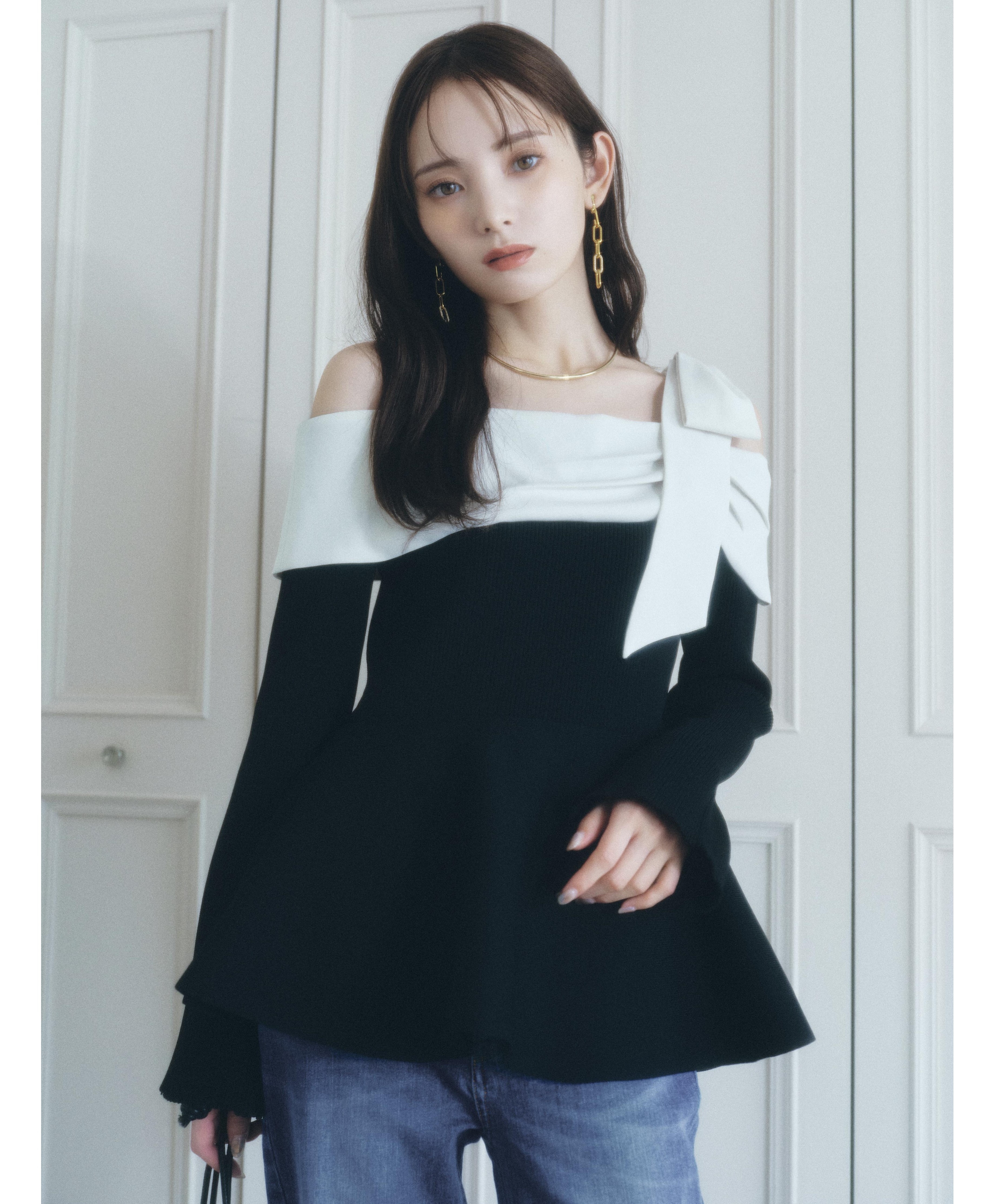 新品 完売Arpege storyアルページュストーリー 大人リボンプルオーバー Vol.33 自分サイズできれい見え叶う｜152cm/157cm │【公式通販