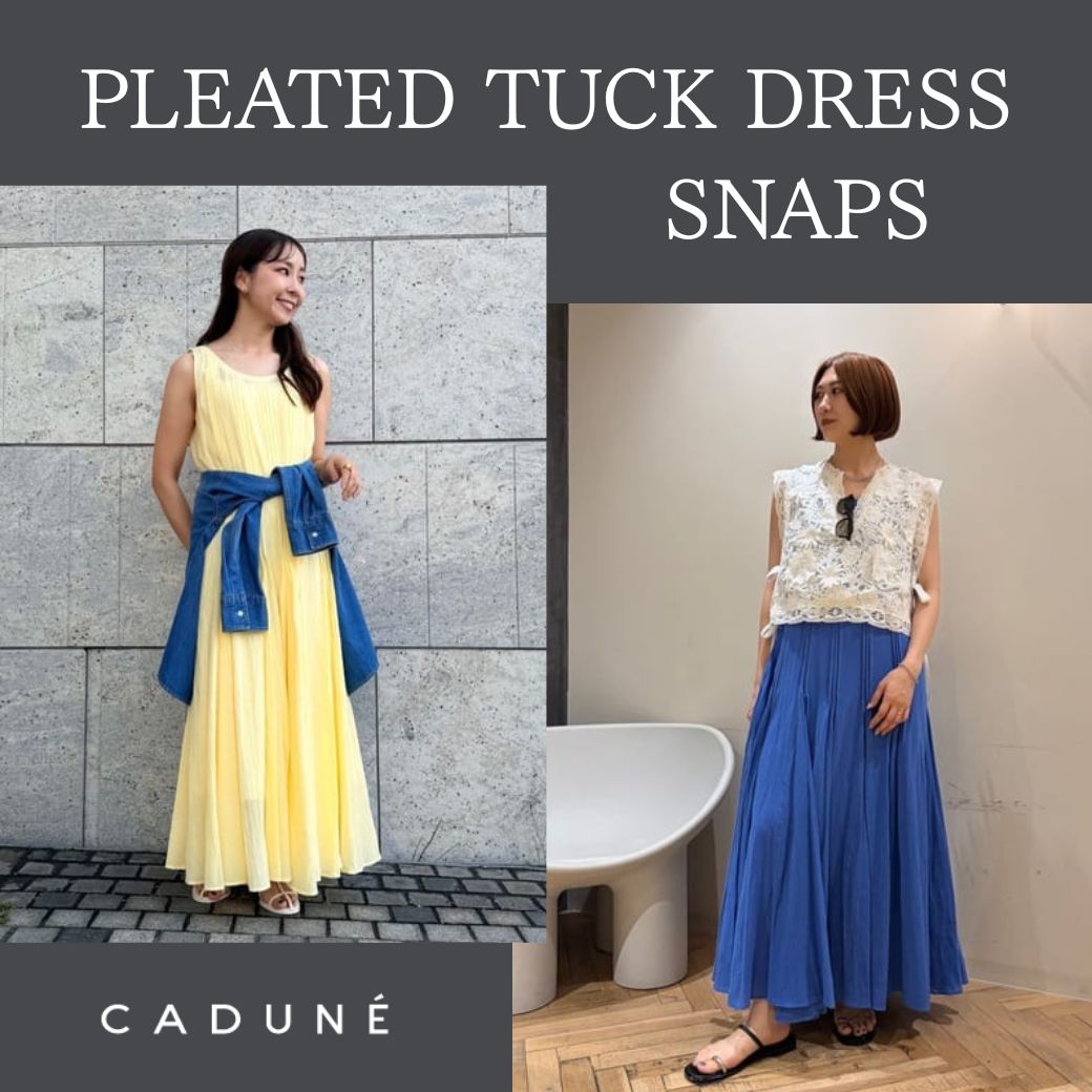 STAFF SNAP『Pleated Tuck Dress』